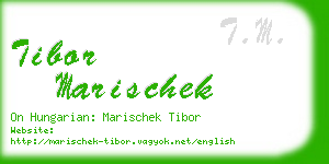 tibor marischek business card